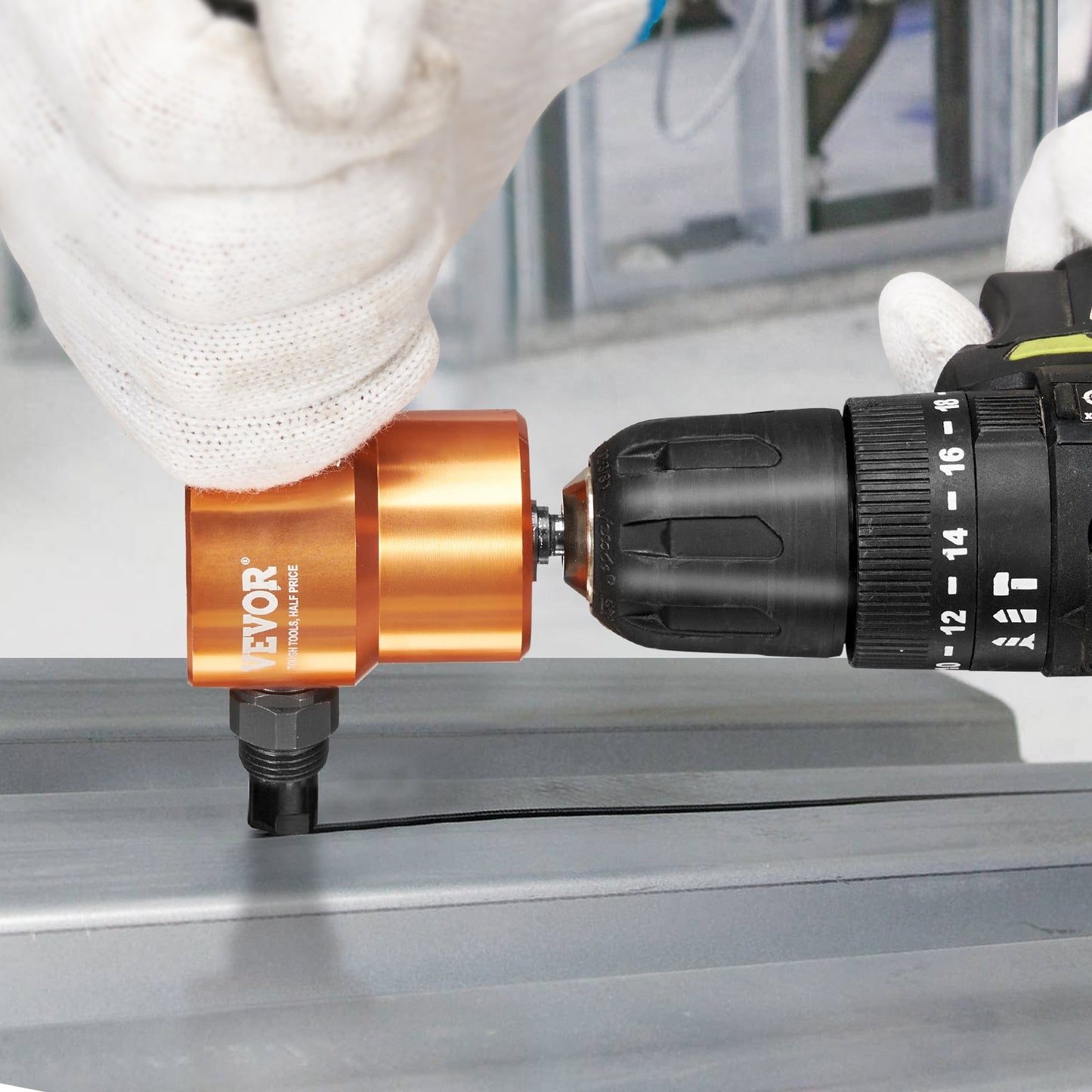 Double Head Sheet Metal Nibbler Cutter, 360 Degree Metal Nibbler Drill Attachment With Extra Punch And Die, Cutting Hole Accessory And Step Drill Bit, For Straight Curve And Circle Cutting