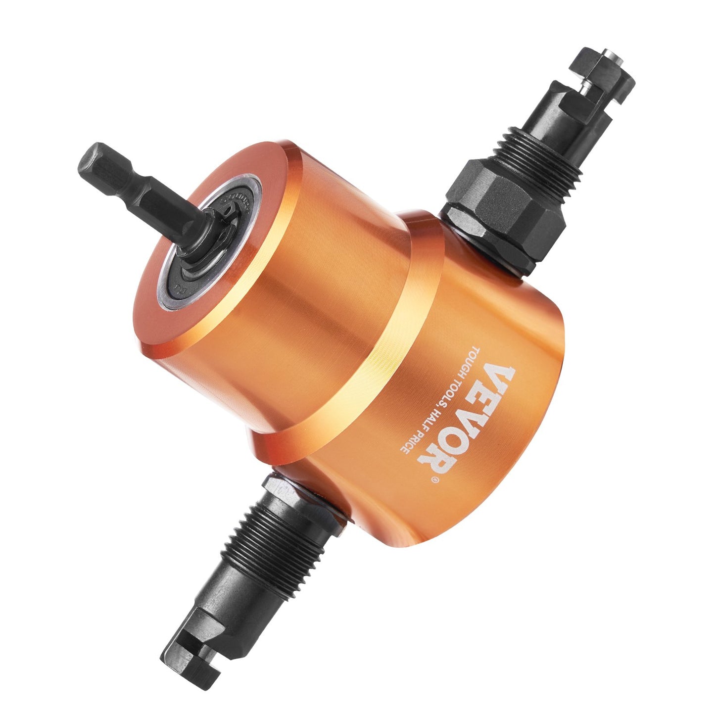 Double Head Sheet Metal Nibbler Cutter, 360 Degree Metal Nibbler Drill Attachment With Extra Punch And Die, Cutting Hole Accessory And Step Drill Bit, For Straight Curve And Circle Cutting